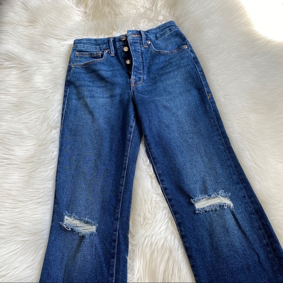 Good American High Rise Button Fly Jeans Size 2 - Picture 6 of 8